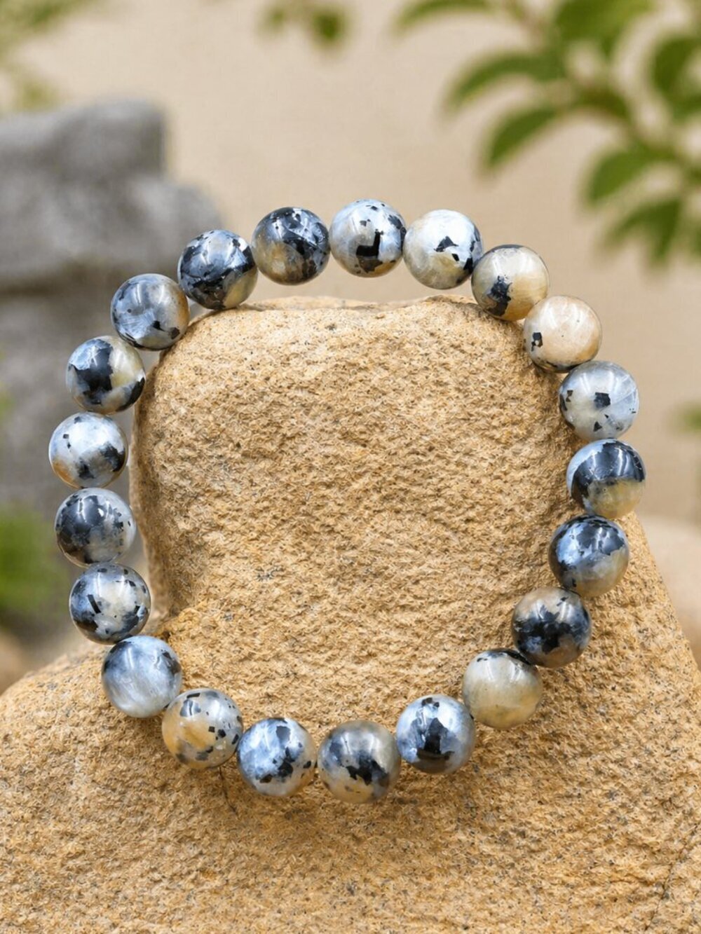 High Flash Black Moonstone Bracelet | Handmade - Picture 3 of 7